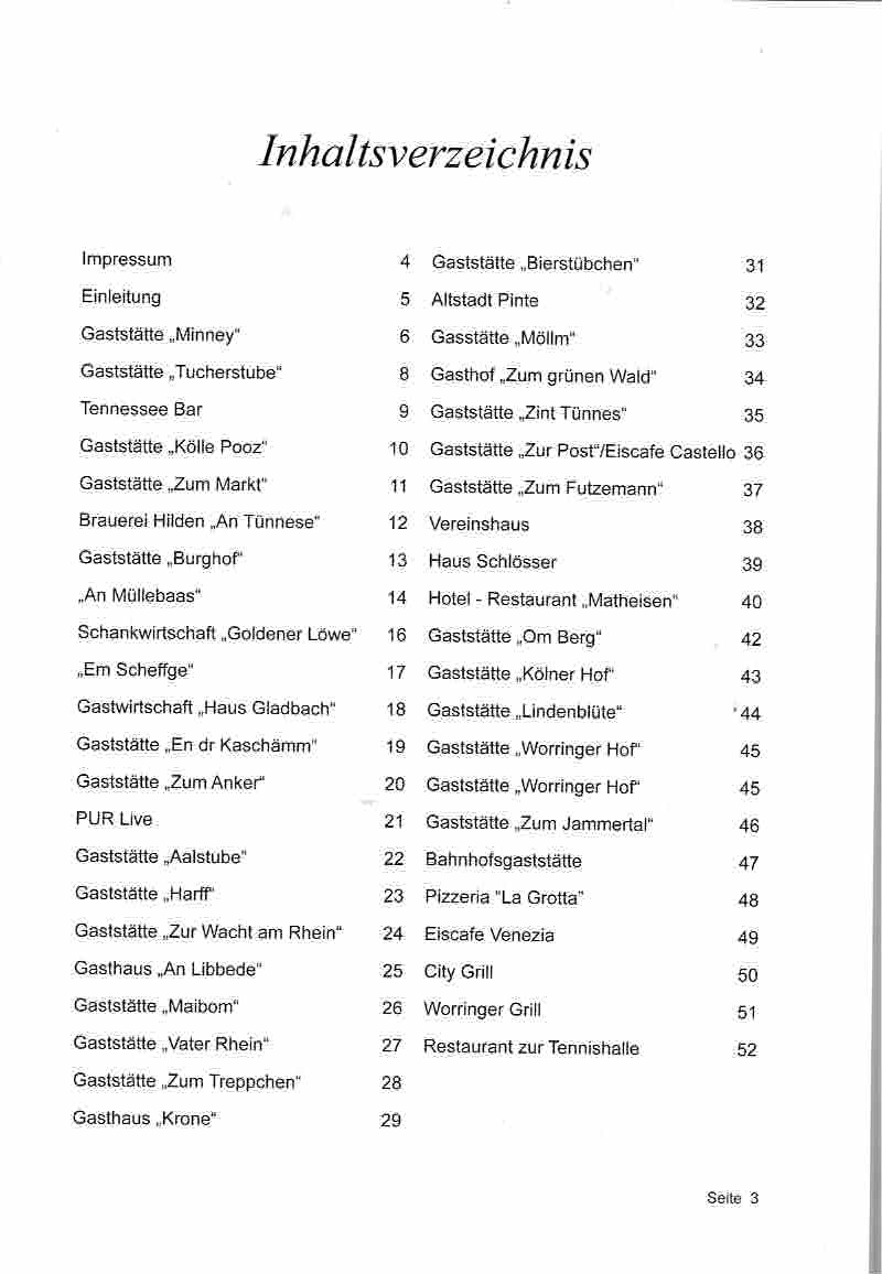 Broschuere Wurringer Weetschafte Inhalt